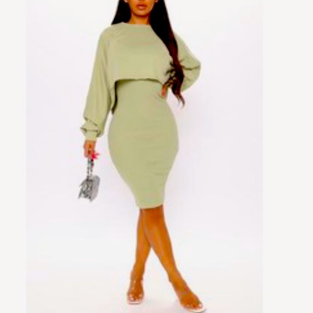 Pastel Green Dress Set
